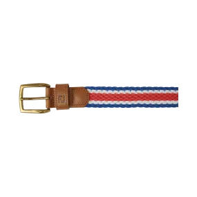 2023 FootJoy Striped Braided Belt - Twilight / Racing Red