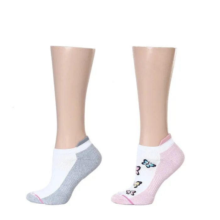 Ankle Compression Socks  | Dr Motion Socks |  Butterfly & White (2 Pack)