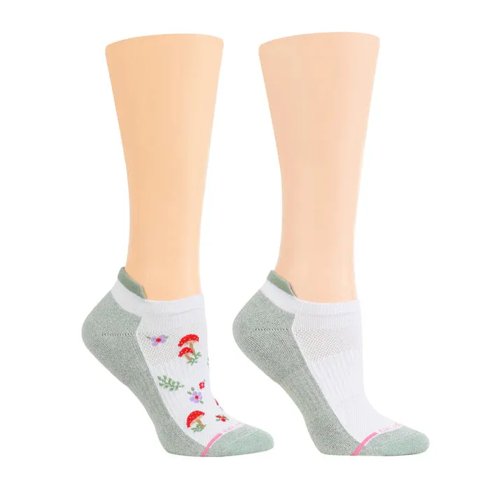 Ankle Compression Socks | Dr Motion Socks | Mushroom & Flowers (2 Pack)