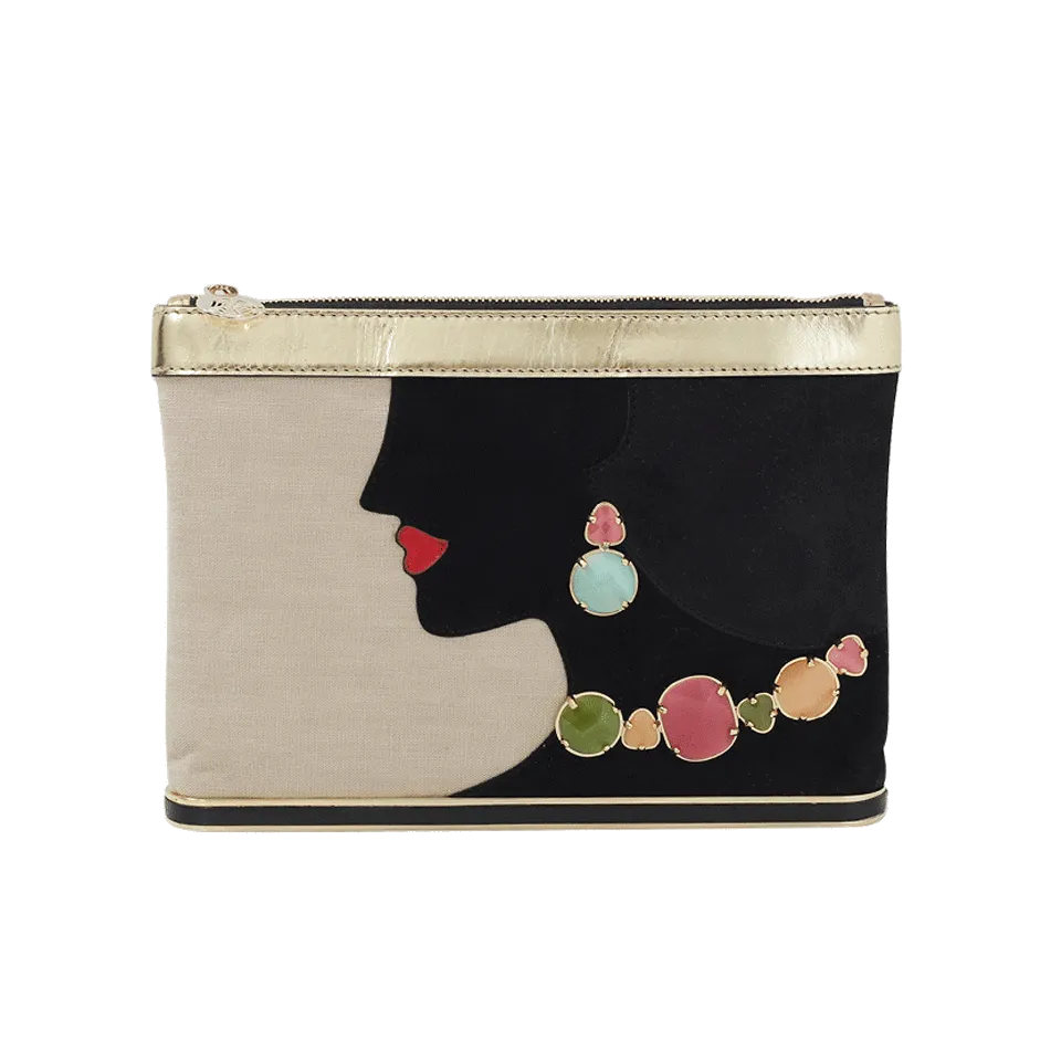 Ari Clutch With Gem Detail