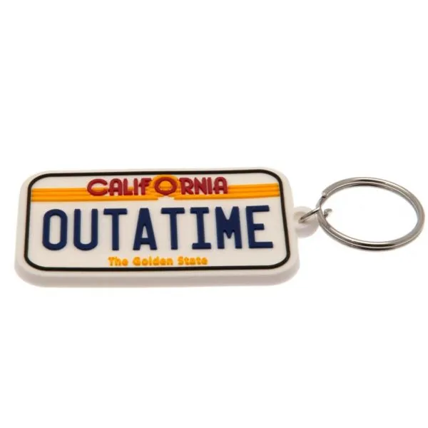 Back To The Future PVC Keyring License Plate