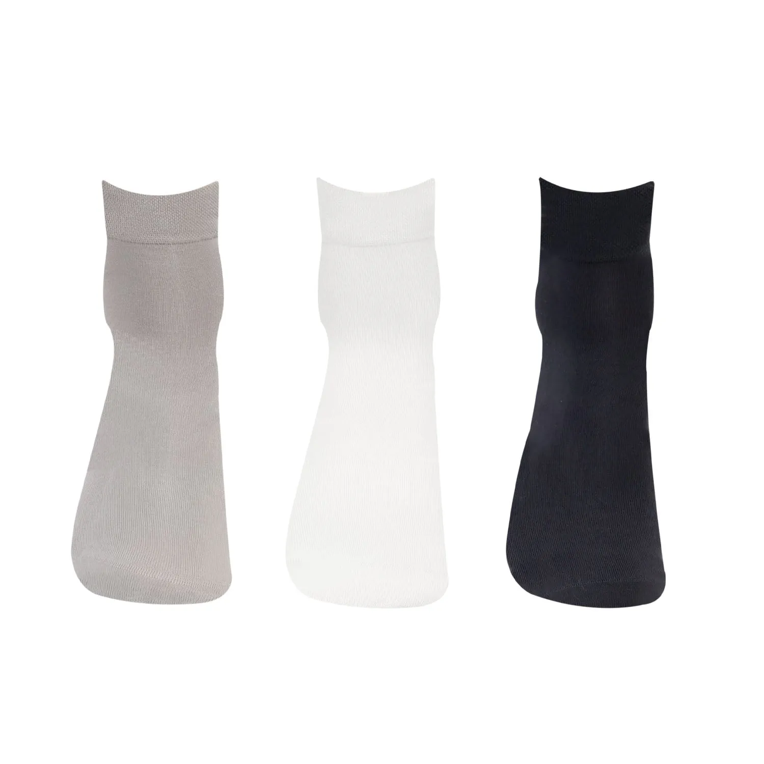 Bamboo Plain Ankle Socks for Men - Pack of 3