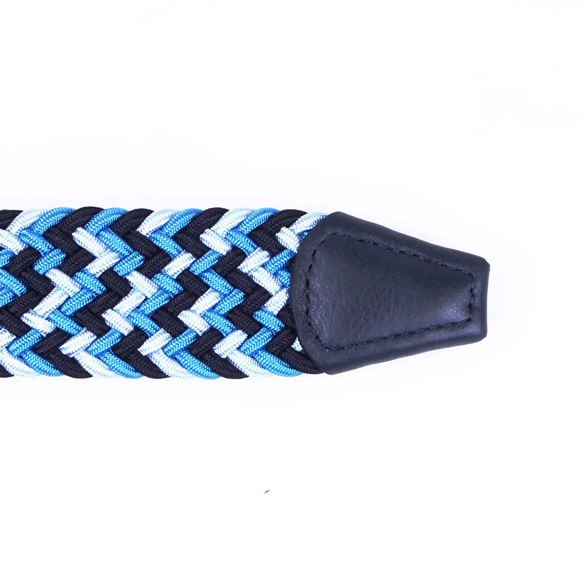 Blue Woven Textile Stretch Belt