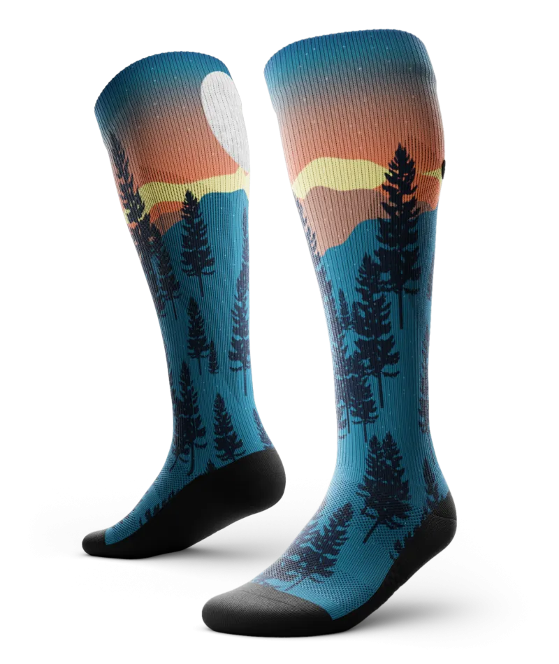 Bright Night Knee High Compression Socks