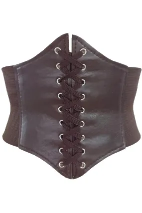 Brown Corset Style Waist Belt