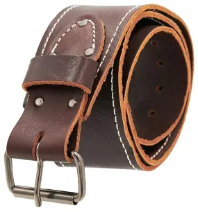 Bucket Boss 55325 Tool Belt, 30 to 42 in Waist, 3 in L, Leather, Brown :EA: QUANTITY: 1