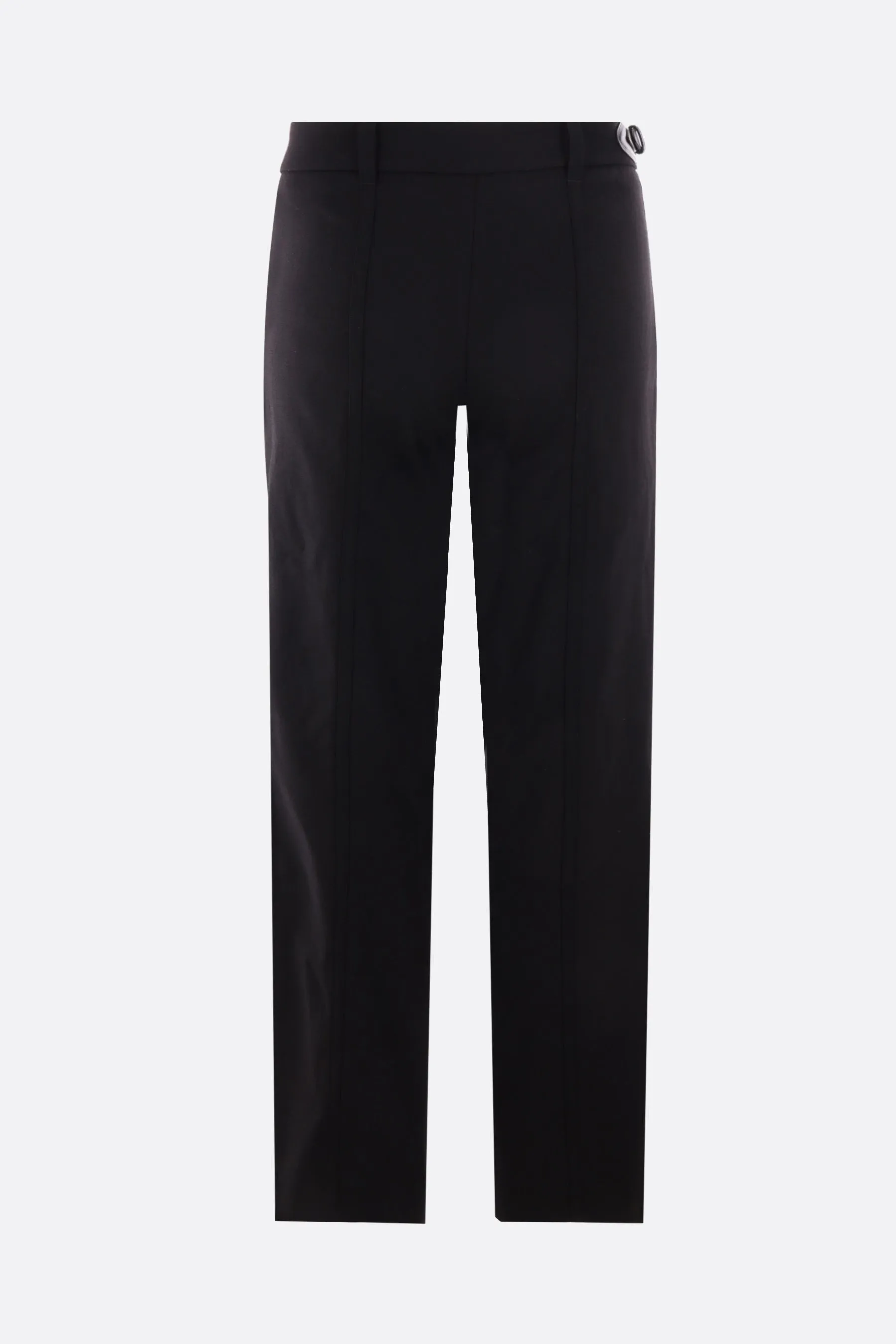 Buckle stretch wool pants