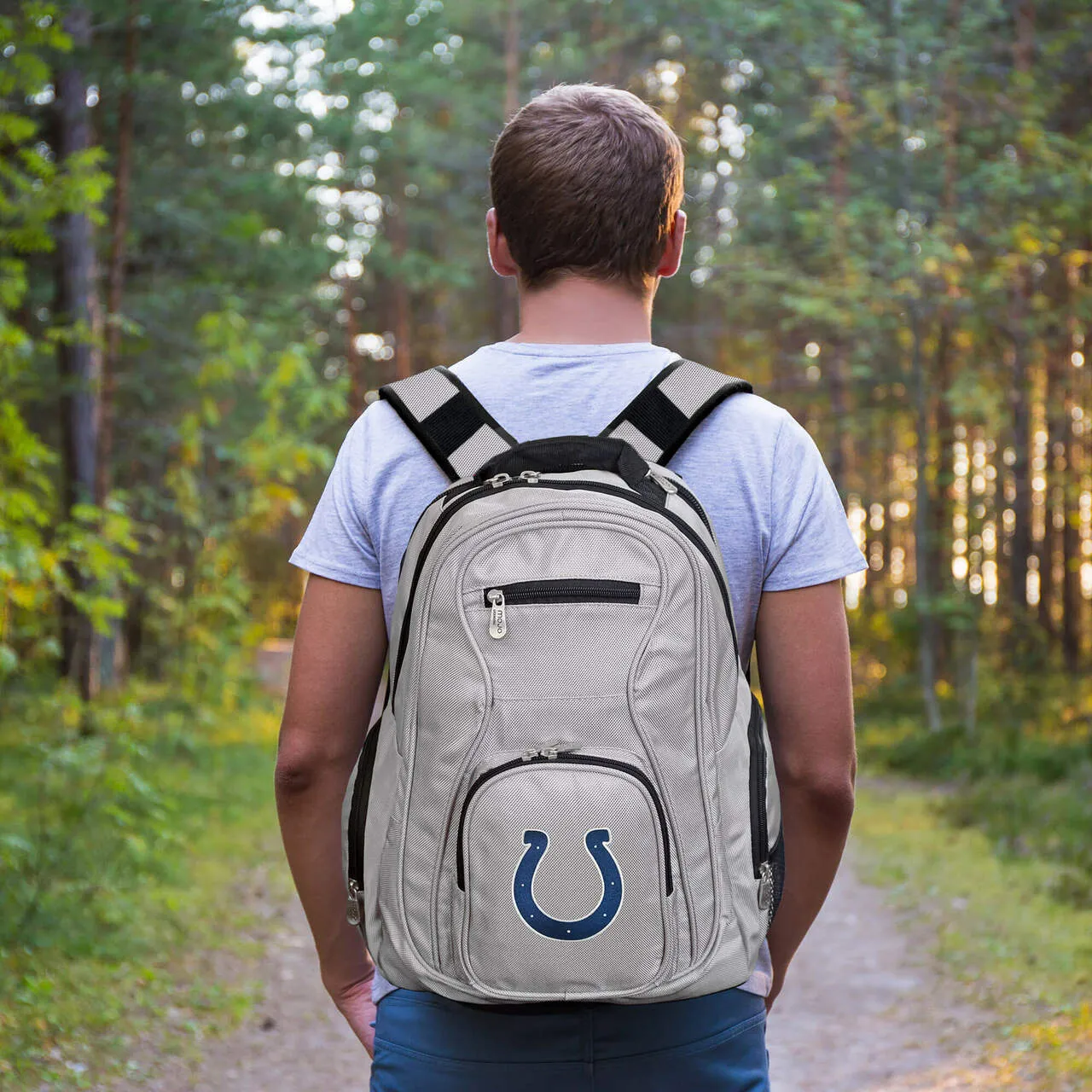 Colts Backpack | Indianapolis Colts Laptop Backpack- Gray