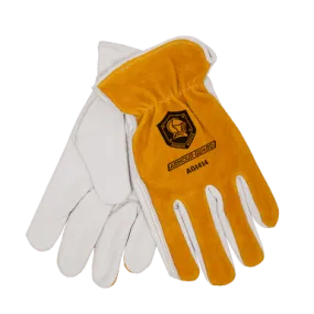 Driving Gloves - Leather Work Gloves - Armour Guard AG-1414 - PPE -Super Premium Pearl Cowhide Palm with Cowhide Split Drivers Glove, Unlined