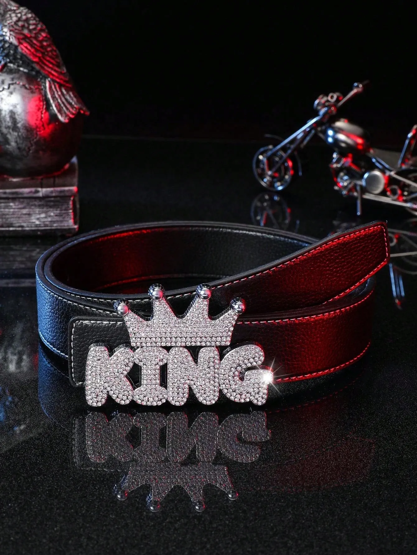 Fashionable King & Crown & Letter Design Punk Style Belt Buckle