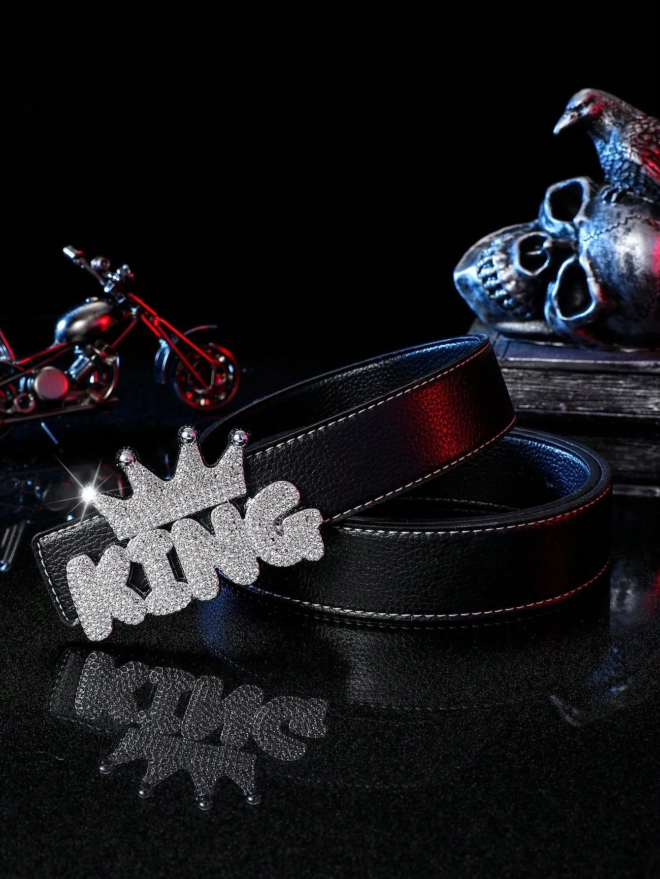 Fashionable King & Crown & Letter Design Punk Style Belt Buckle