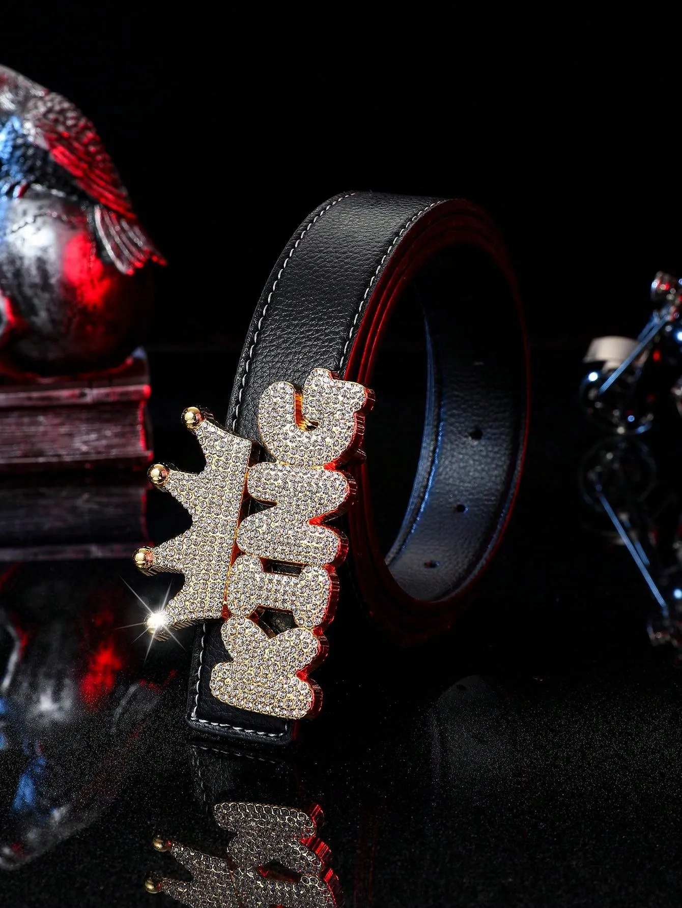 Fashionable King & Crown & Letter Design Punk Style Belt Buckle