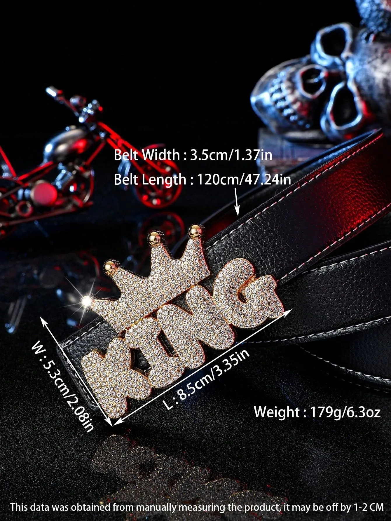 Fashionable King & Crown & Letter Design Punk Style Belt Buckle