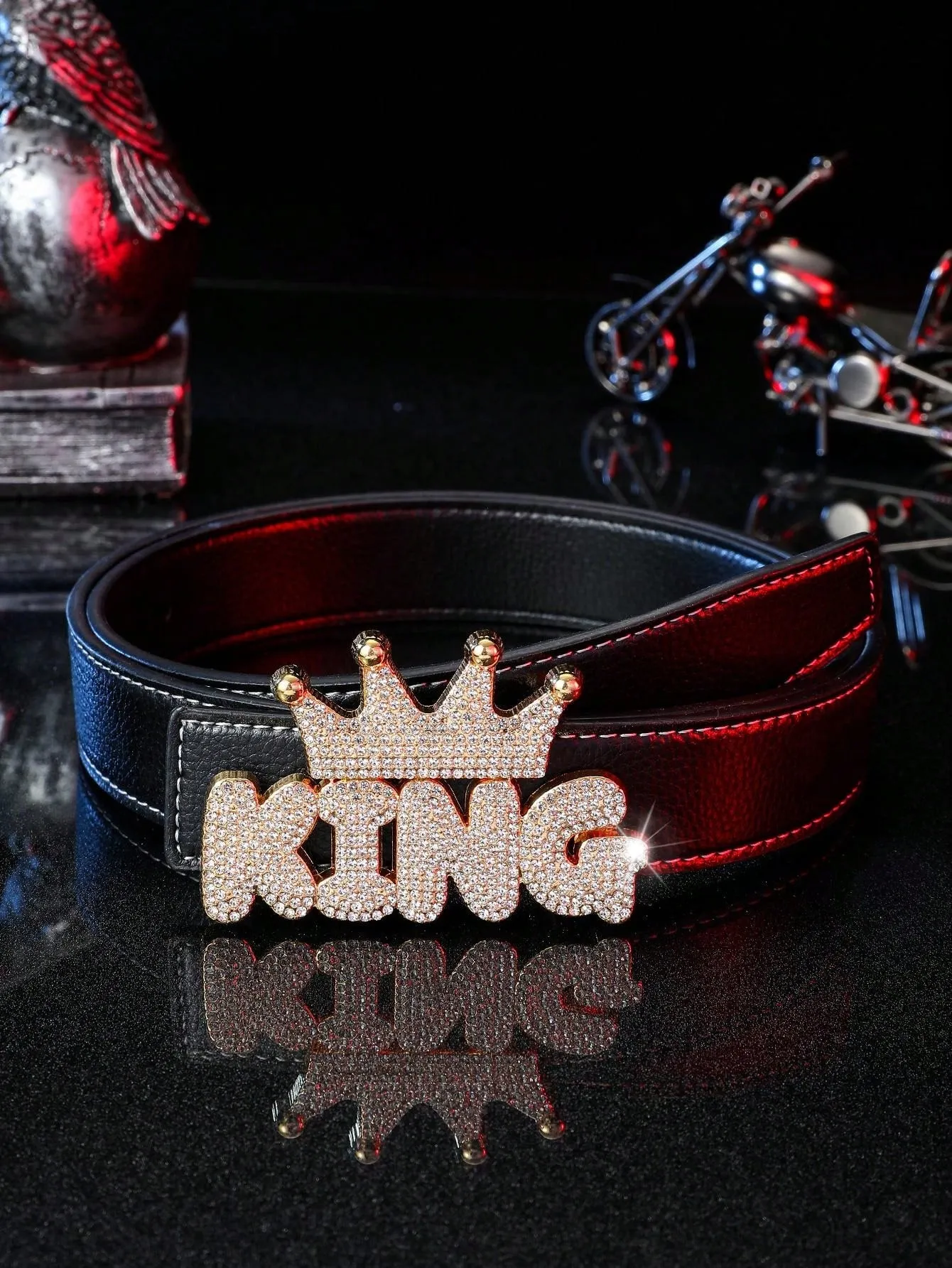 Fashionable King & Crown & Letter Design Punk Style Belt Buckle