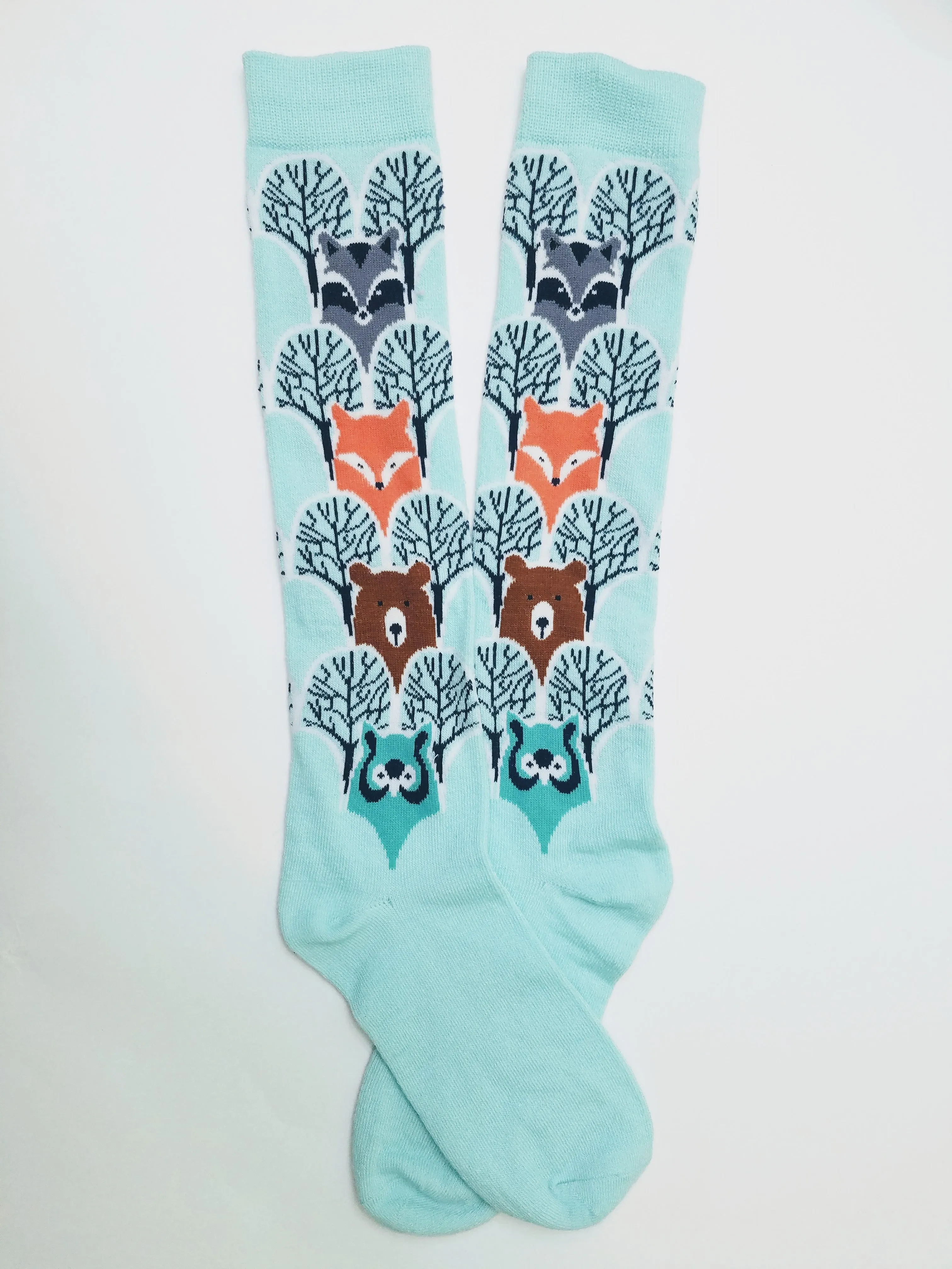 Forest Animal Knee High Socks