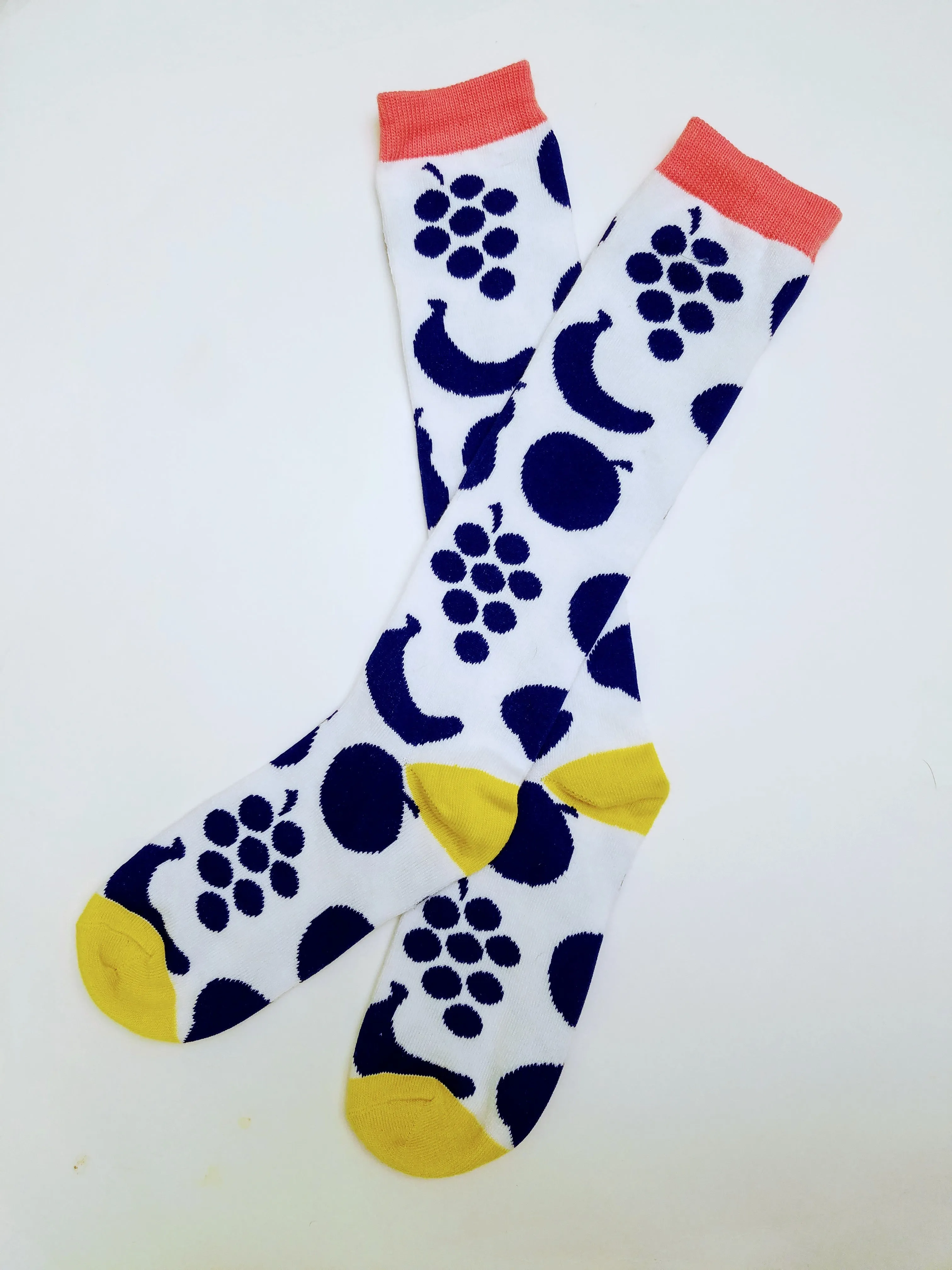 Fruit Silhouette Knee High Socks