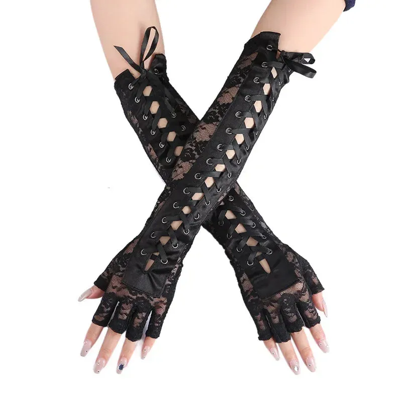 Funki Buys | Gloves | Women's Elbow Length Fingerless Gloves