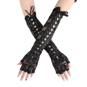 Funki Buys | Gloves | Women's Elbow Length Fingerless Gloves