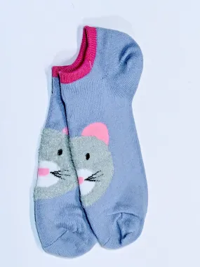 Furry Mouse Ankle Socks