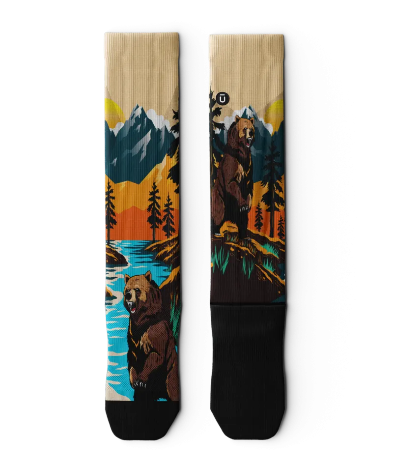 Grizzly Bear Knee High Compression Socks