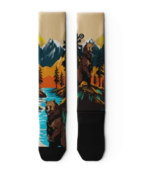 Grizzly Bear Knee High Compression Socks