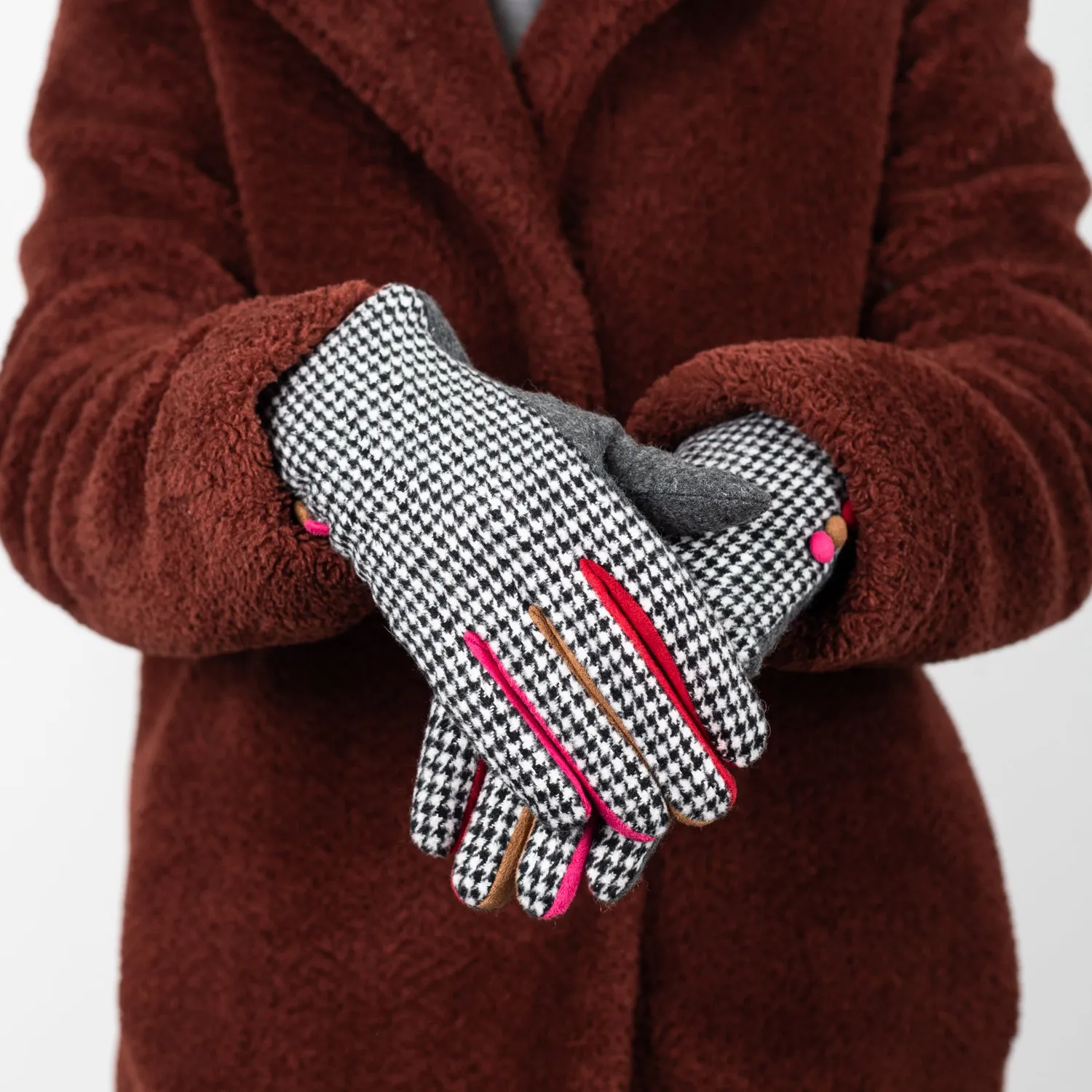 Houndstooth Gloves