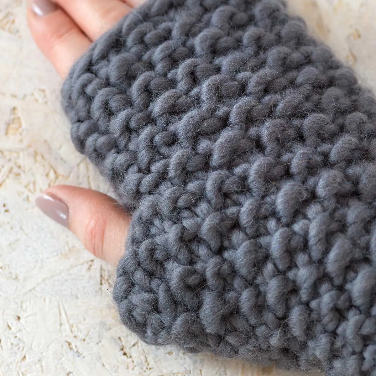 Ivy Hat and Fingerless Gloves Knitting Kit