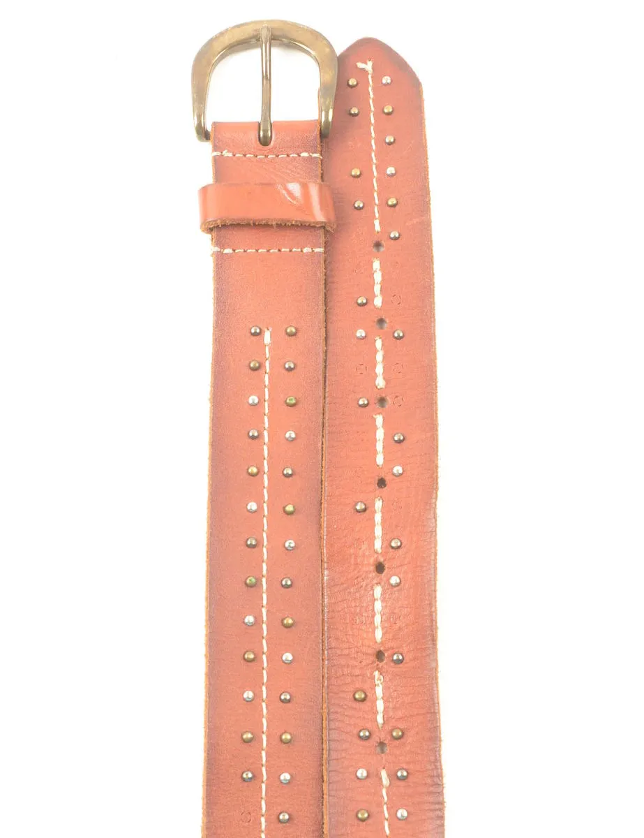 Leather Brown Waist Belt - M