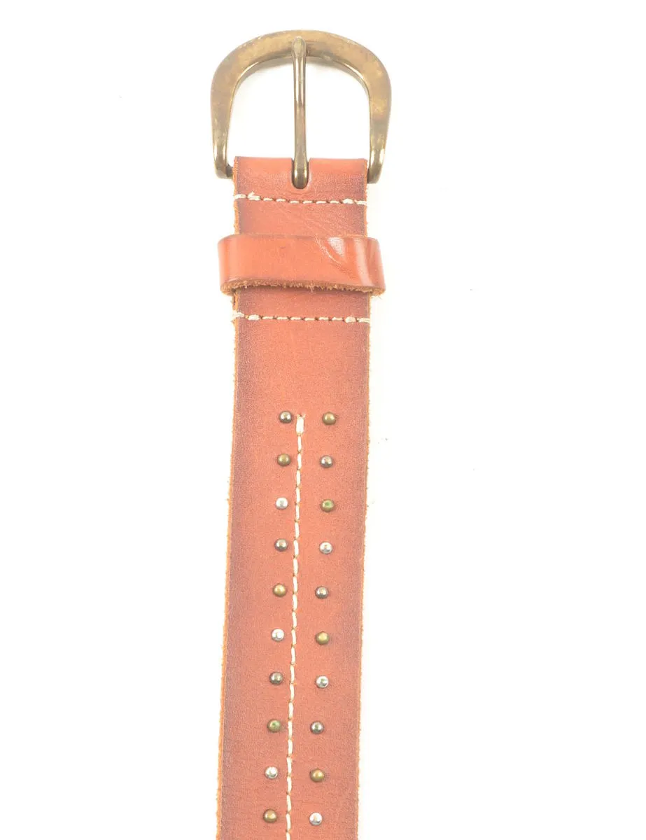 Leather Brown Waist Belt - M