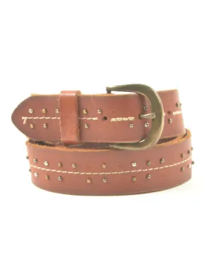 Leather Brown Waist Belt - M