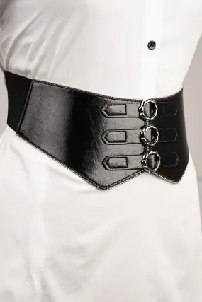 Leather Elasticated Corset Belt