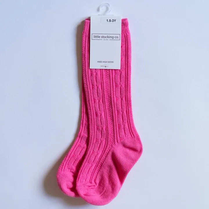 Little Stocking Co Knee High Socks - Hot Pink