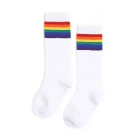 Little Stocking Co Knee High Socks - Rainbow Stripe