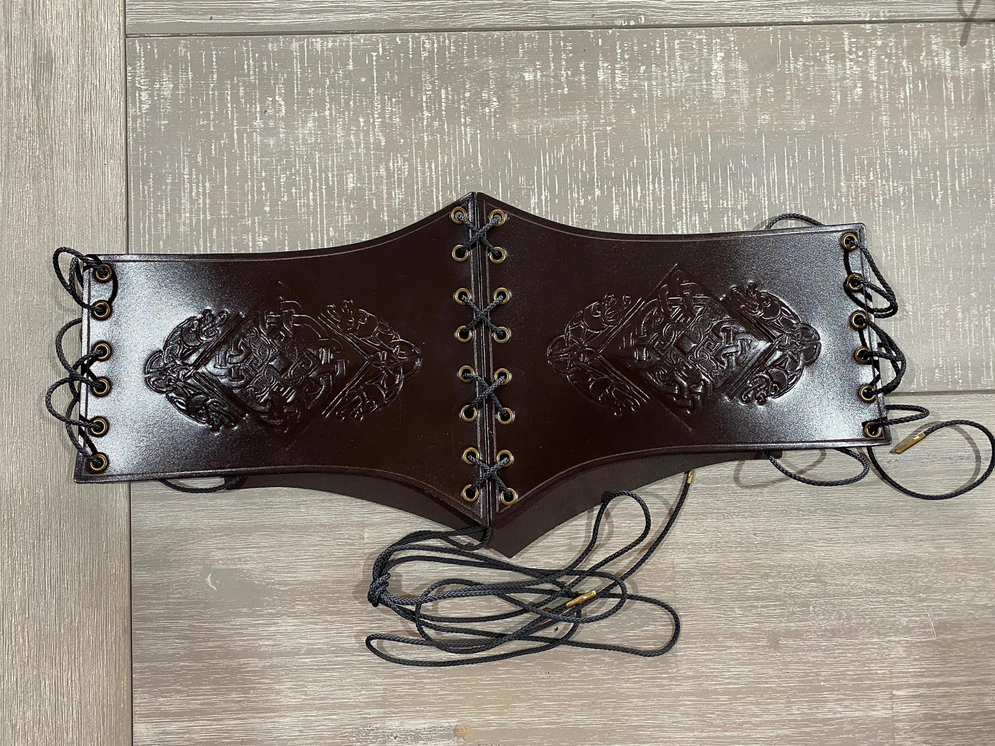 Medieval/Viking/ Lace up Leather Corset Belt