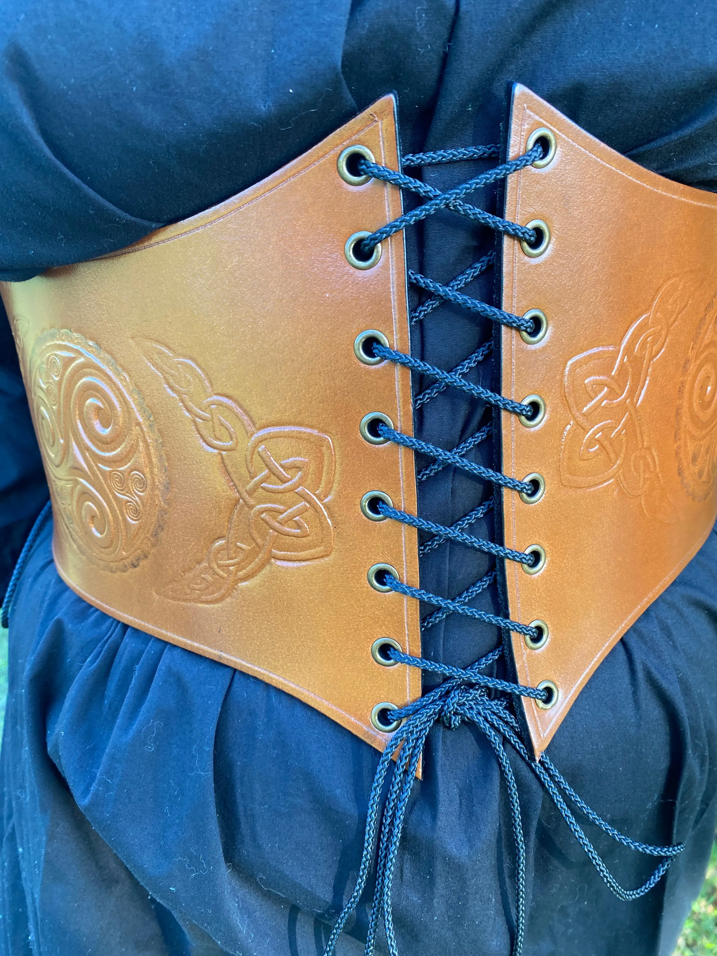 Medieval/Viking/ Lace up Leather Corset Belt