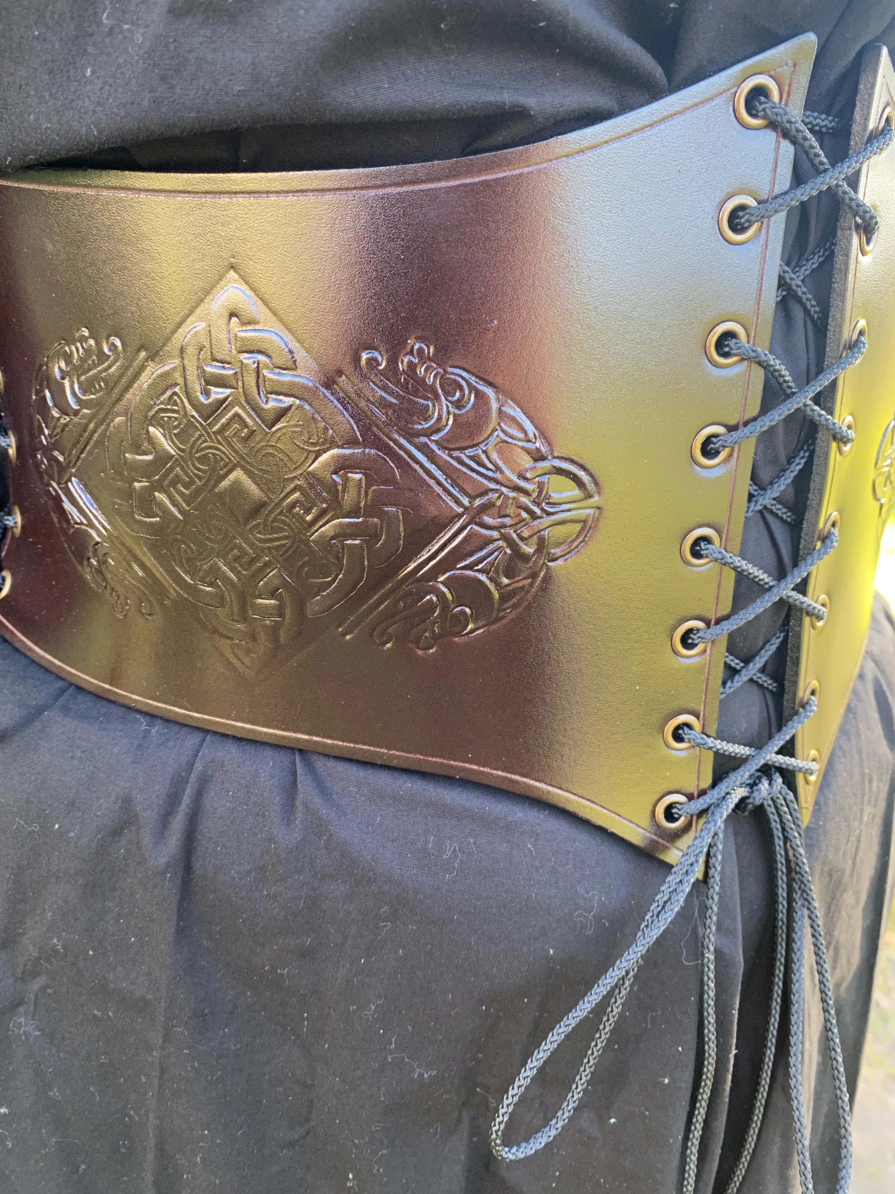 Medieval/Viking/ Lace up Leather Corset Belt