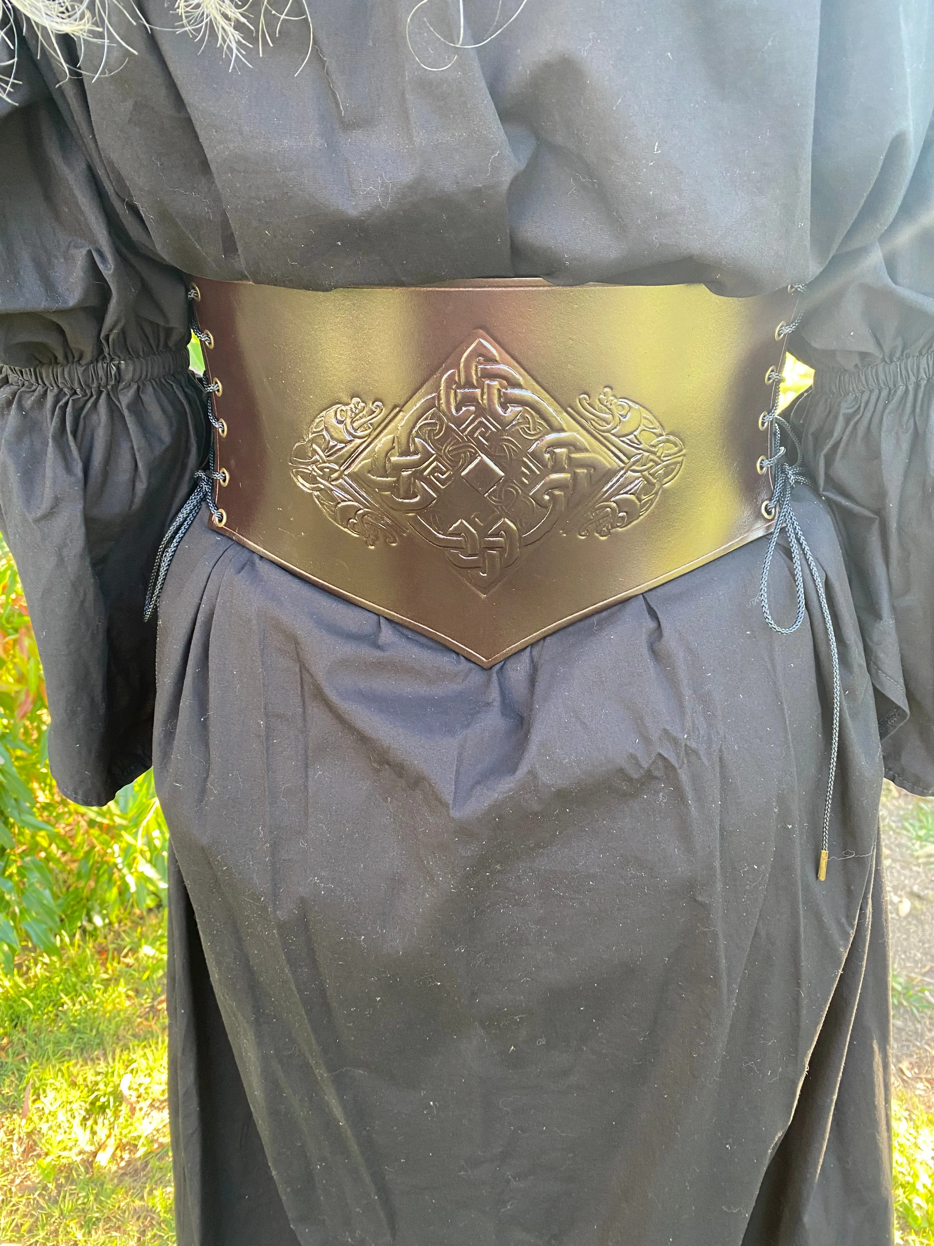 Medieval/Viking/ Lace up Leather Corset Belt