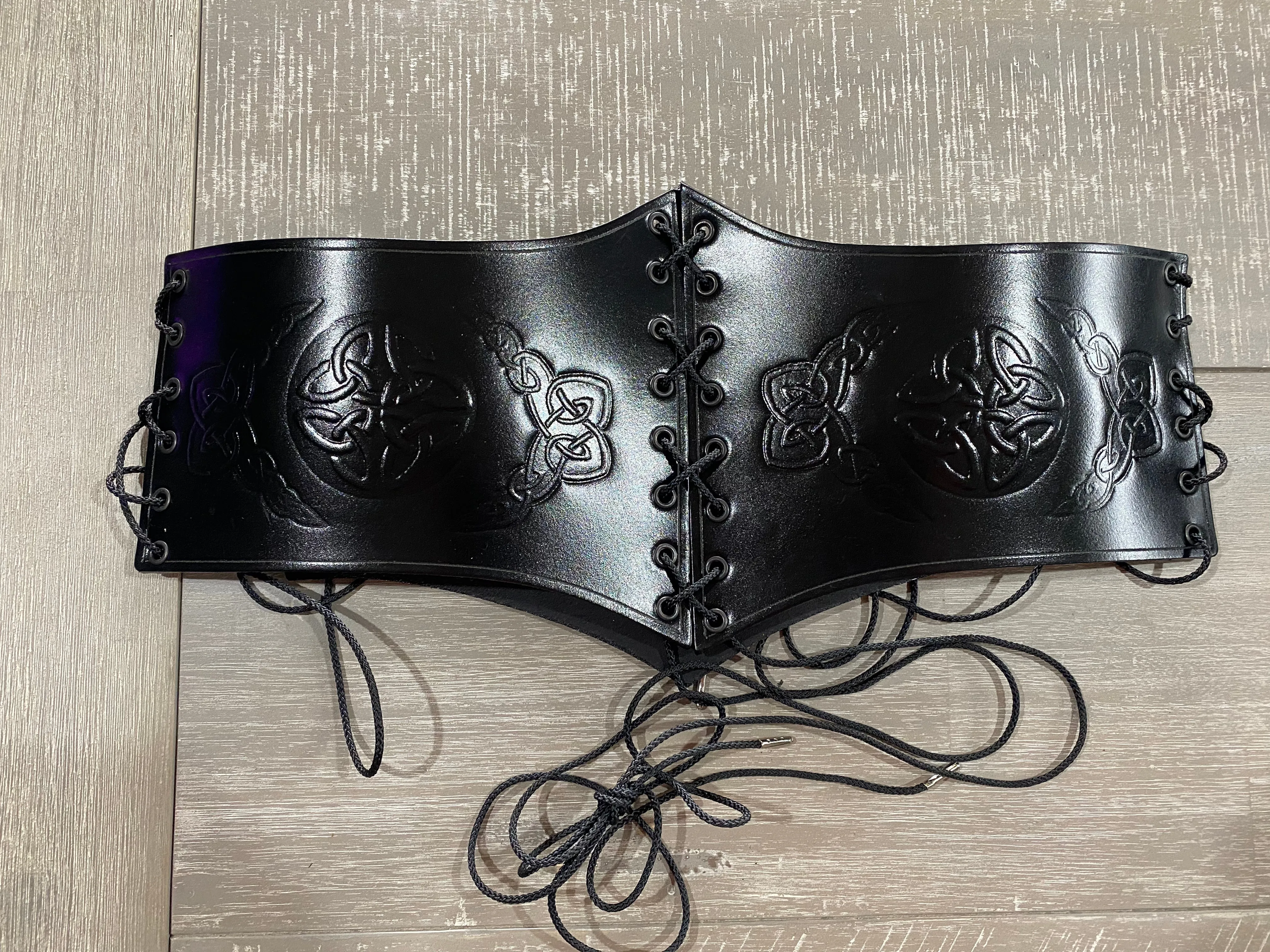 Medieval/Viking/ Lace up Leather Corset Belt