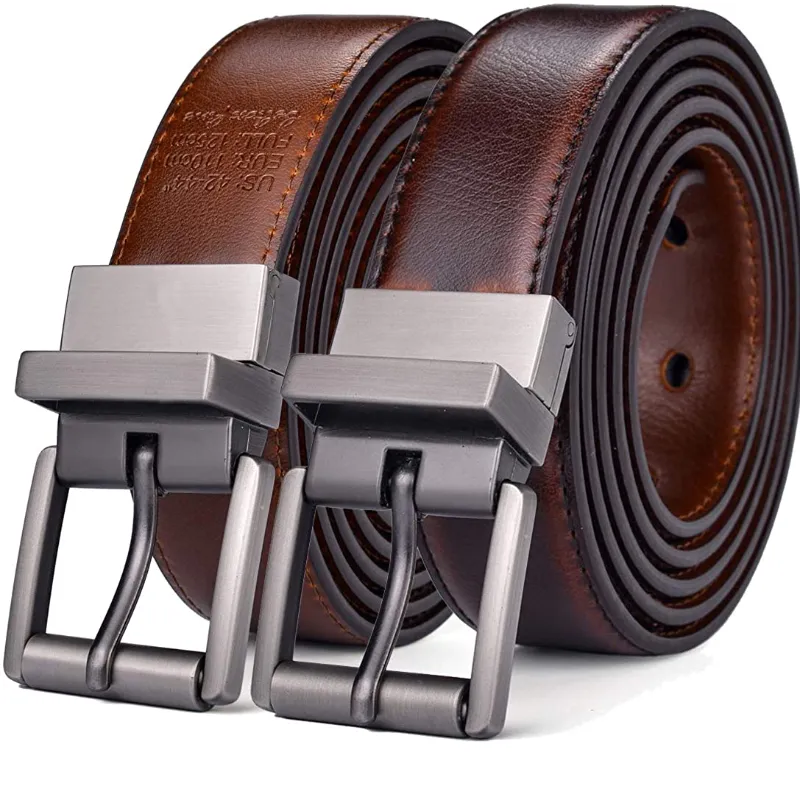 Men’s Reversible Leather 1.1” Belt with Roller Buckle