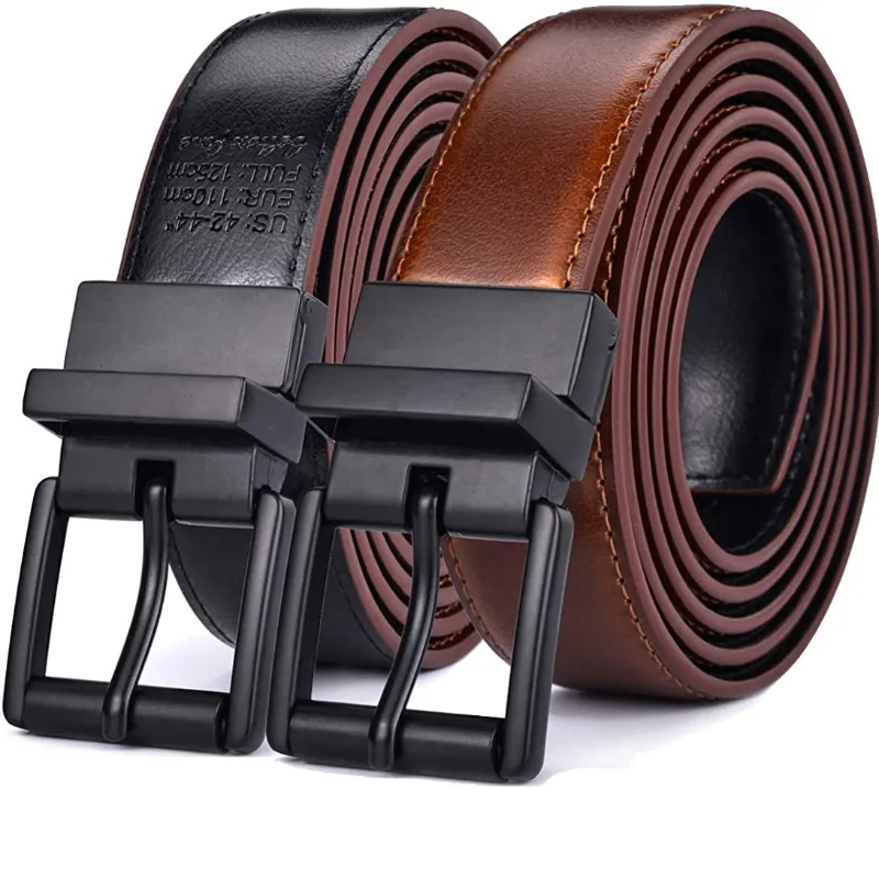 Men’s Reversible Leather 1.1” Belt with Roller Buckle