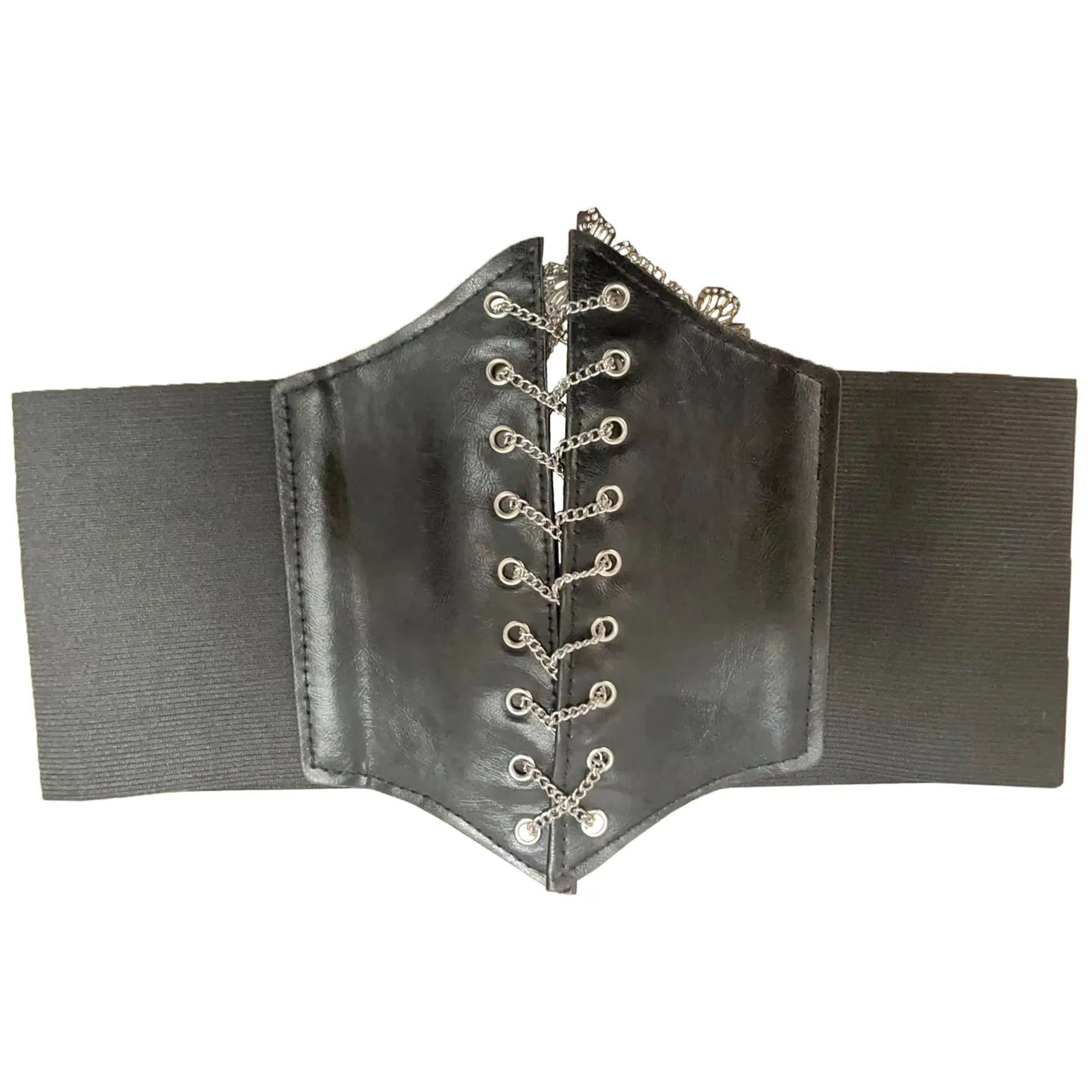 Metal Chain Corset Waist Belt with Butterfly Charms