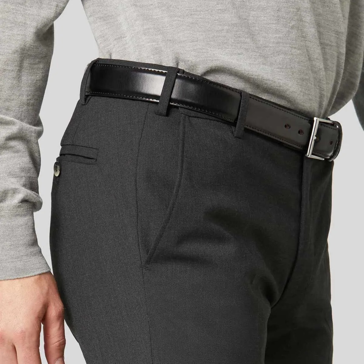 MEYER Belt - Stretch Leather - Black