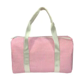 Pink Gingham Mini Packer Duffle