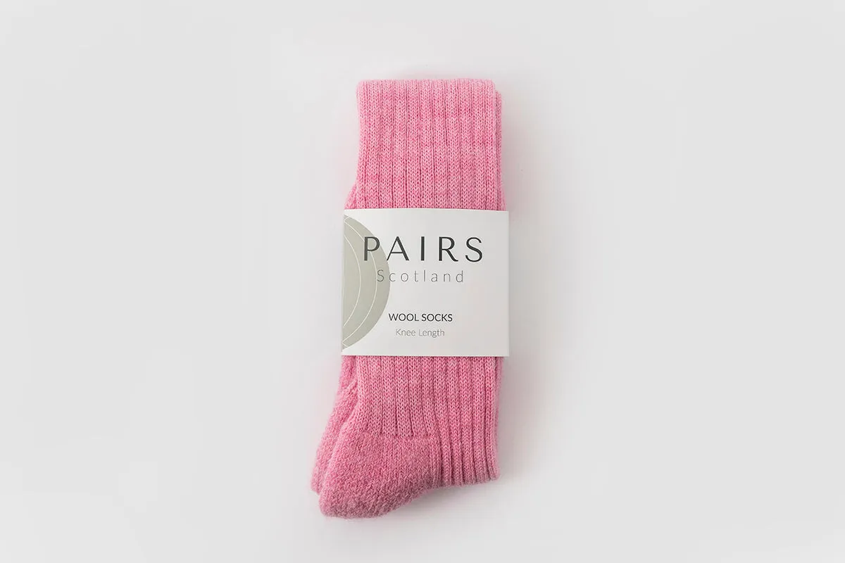 Pink Wool Knee Highs