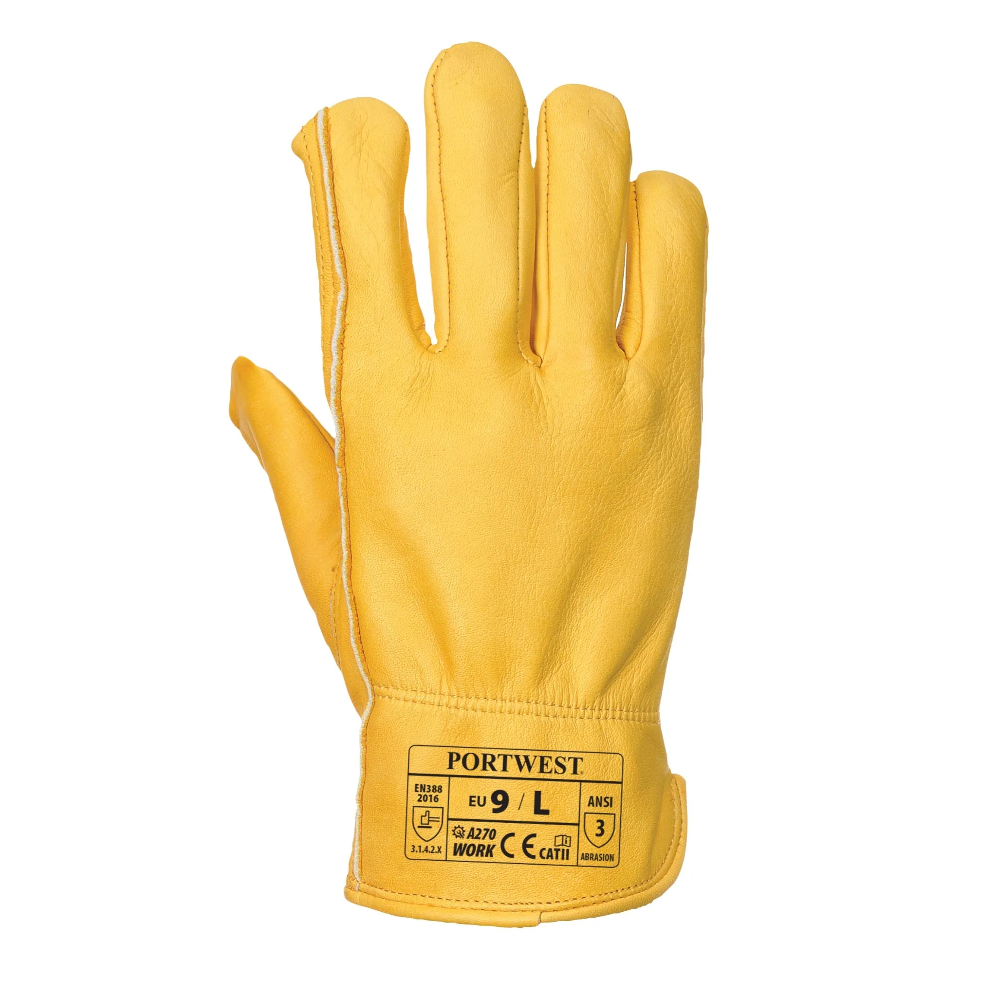 PORTWEST Classic Leather Driving Gloves - ANSI Abrasion Level 2 - A270