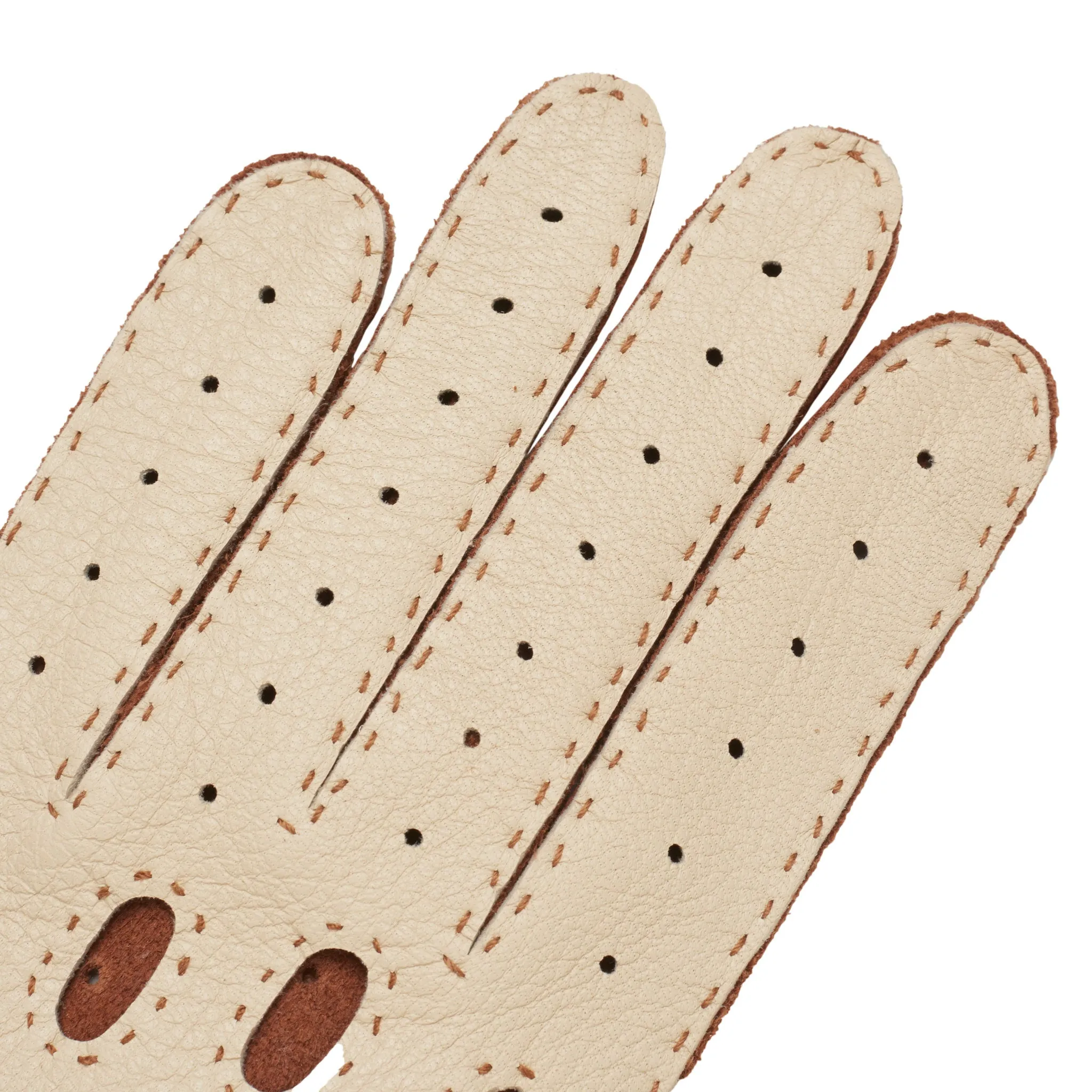 Rome Creme and Natural Deerskin Driving Gloves