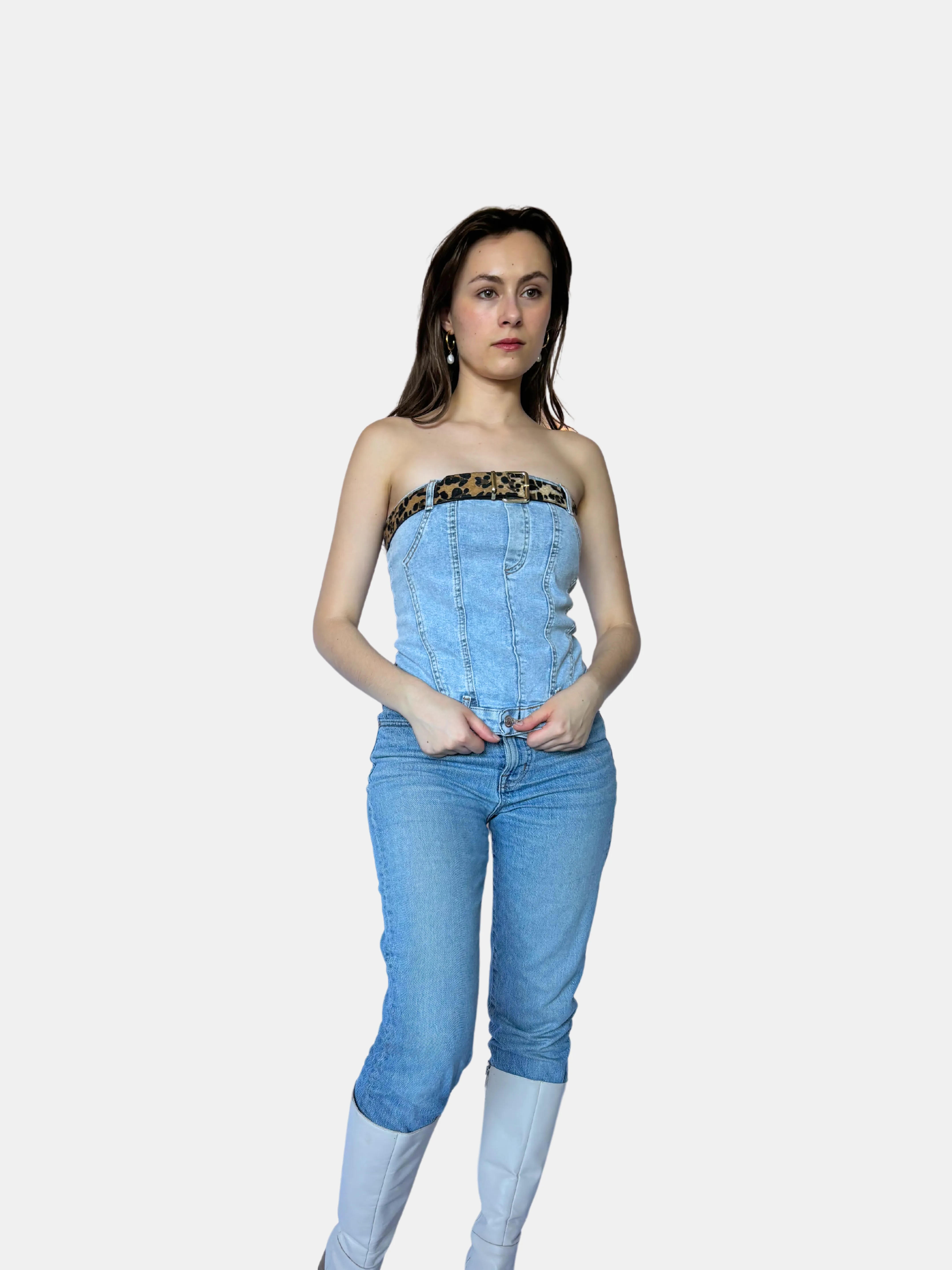 Sloane Strapless Denim Top