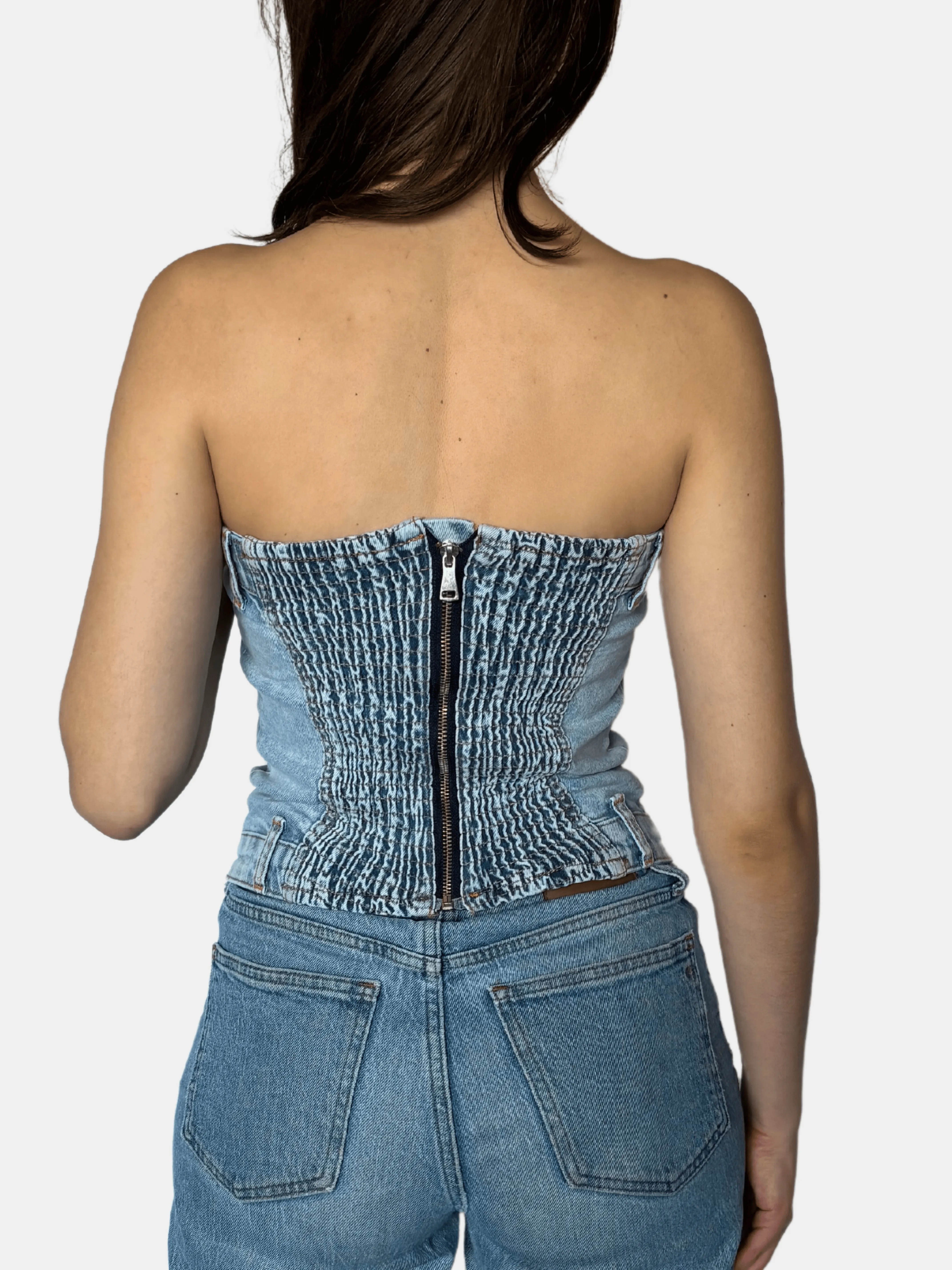 Sloane Strapless Denim Top