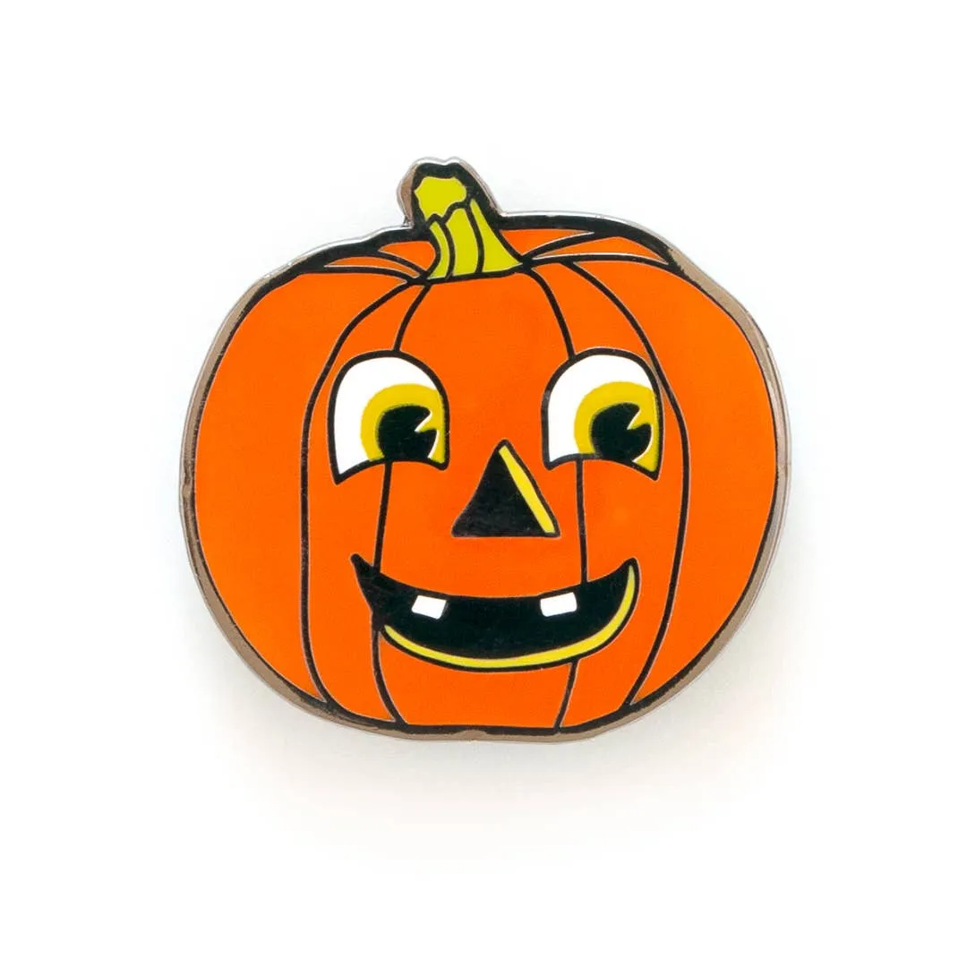 Smarty Pants Paper - Orange Pumpkin Enamel Pin