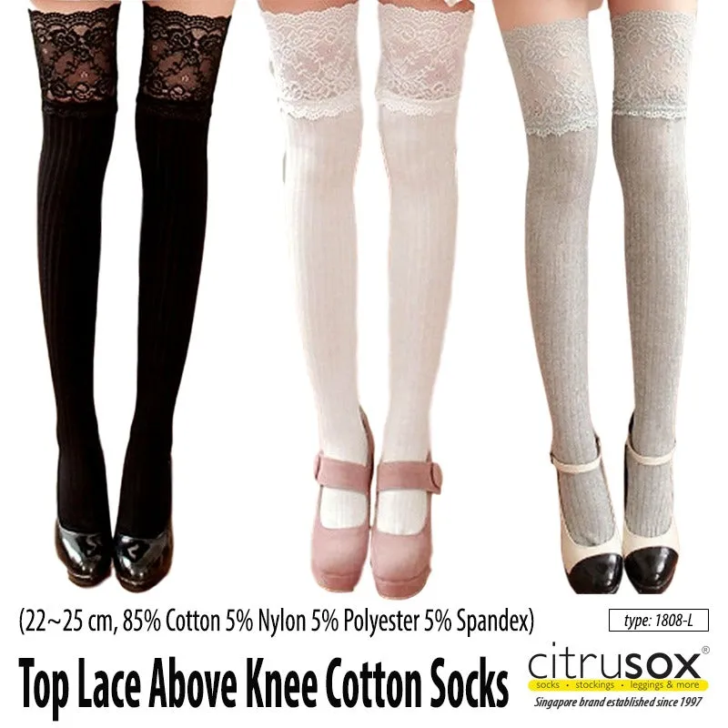 Top Lace Above Knee Socks